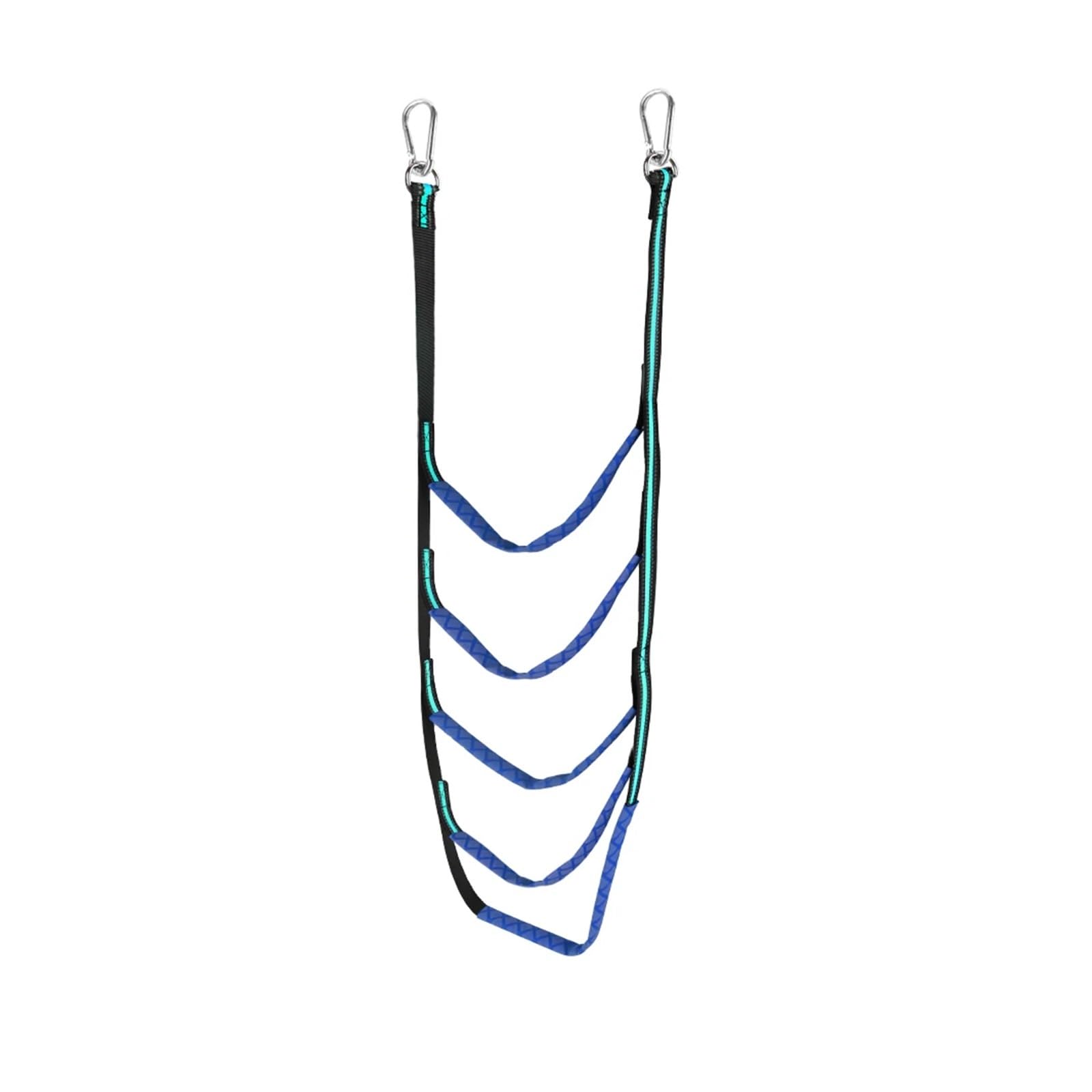 Marine Rope Ladder, Boat Folding Hanging Rope Ladder Inflatable Multicolor 3-5 Steps(Blue 5 Step)