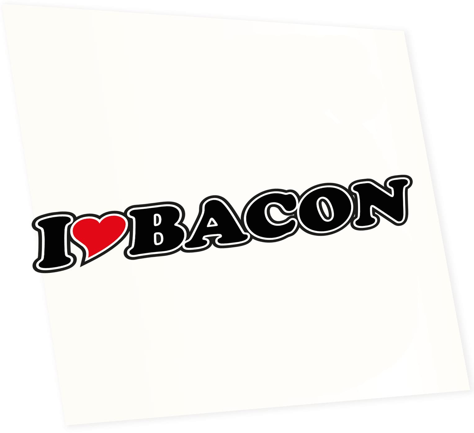 INDIGOS UG I Love Heart Bumper Sticker 15 cm I LOVE BACON
