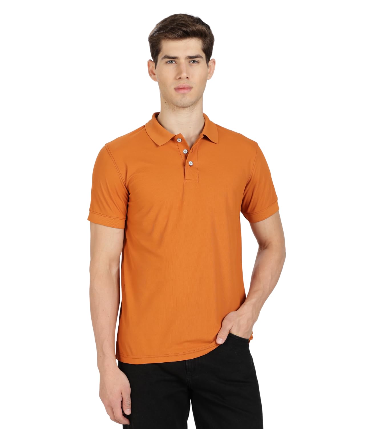 Solid Polo T-Shirt for Men - 100% Micro Poly, Quick Dry, Half Sleeve Collar Tshirt, Gym Wear, Sports, Casual, Athletic Slim Fit, 15 Colors, S to XXL-image-14