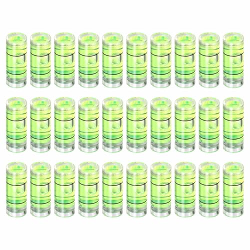 HARFINGTON 30pcs niveau cylindrique 20x8mm PMMA
