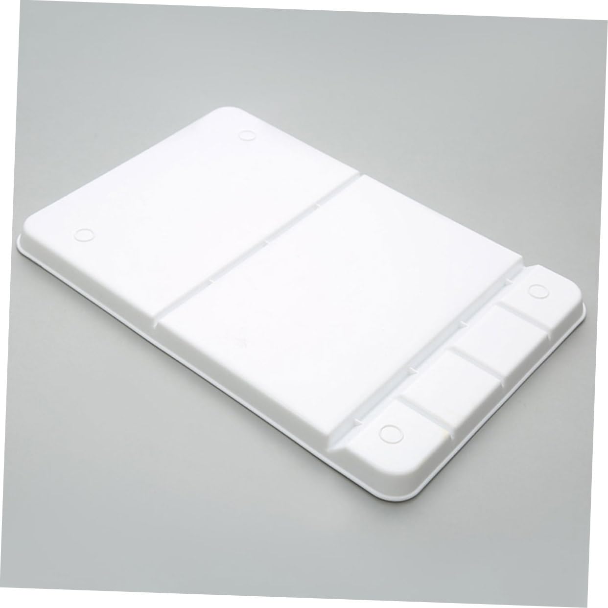 EXCEART Palette de Peinture Blanche en PP Multi-Fonction pour Artistes et Étudiants Surface Lisse et Compartiments Multiples pour Mélanger Les Couleurs