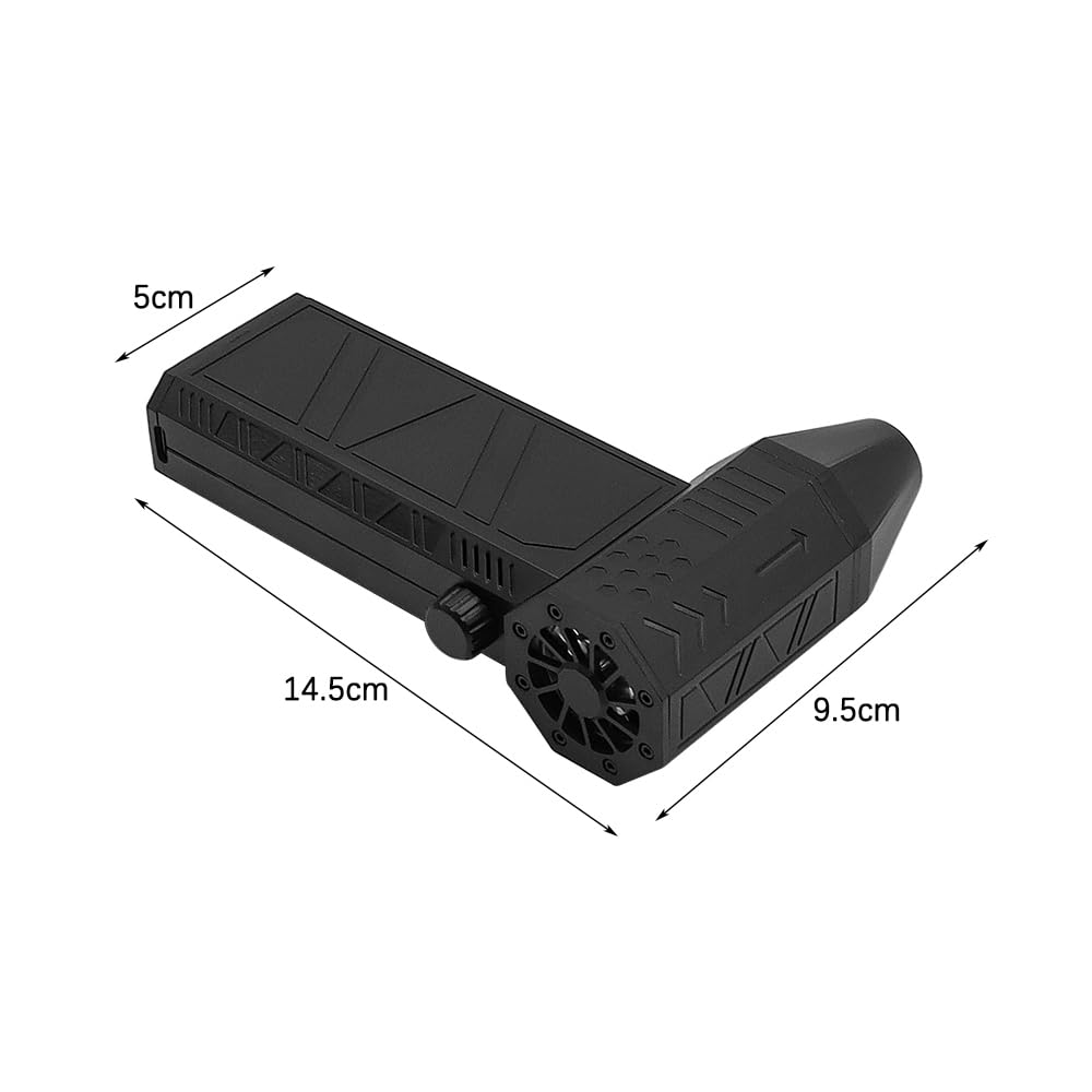 Sarini Verbesserte Version Violent Turbo Fan 130000 U/min Bürstenloser Motor Industrieller Ventilator Hochgeschwindigkeits-Hurricane-Mini-Tragbarer Ventilator Eingebauter 4000-mAh-Akku