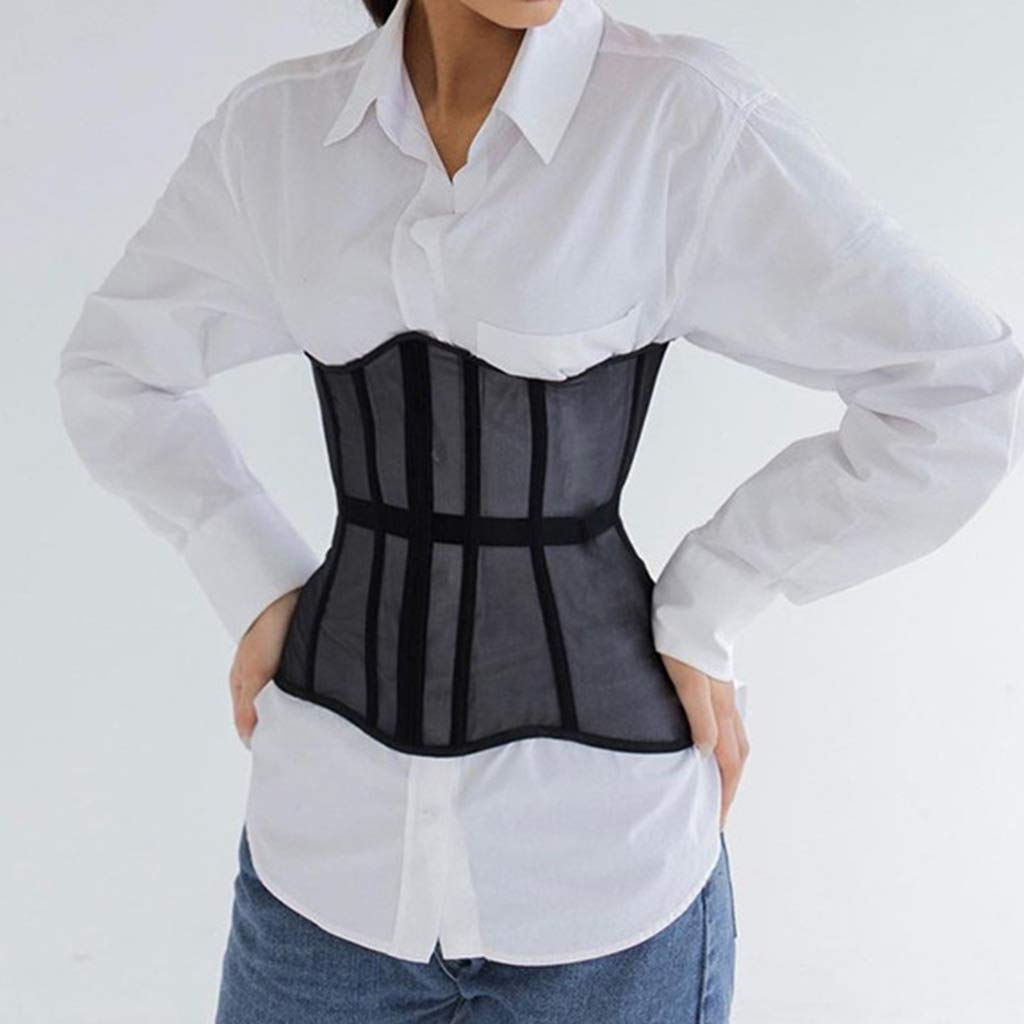 Corsetto addominale da donna Over bustier bustier aderente in va con ossa corpetto con lacci stampe floreali dorate gilet modellante 30cm  200574005