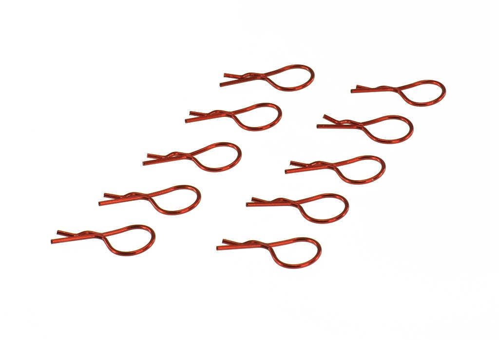 EDS Racing Products Big Body Clips for 1/10 Scale (Metallic Red) (10pcs)