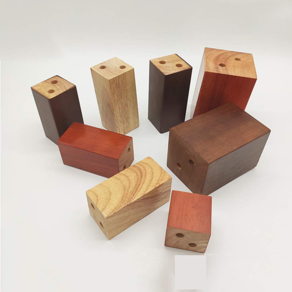 4 stuks houten meubelpoten, ronde vorm tafelpoten massief hout schuine meubelvoeten vervangende meubelpoten, sofapoten voor bank, kast en bed (60 cm