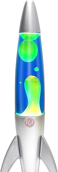 Original Liquid Lamp with Blue and Yellow Wax, 14.5 Inch Motion Cool Night Light Home Bedroom Office Decoration for Adults