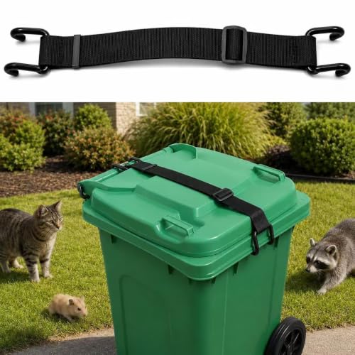 Metal Double Claw Trash Can Lid Lock for 28-96 Gallon Outdoor Bins by TUAIC - Used condition - US$12.76