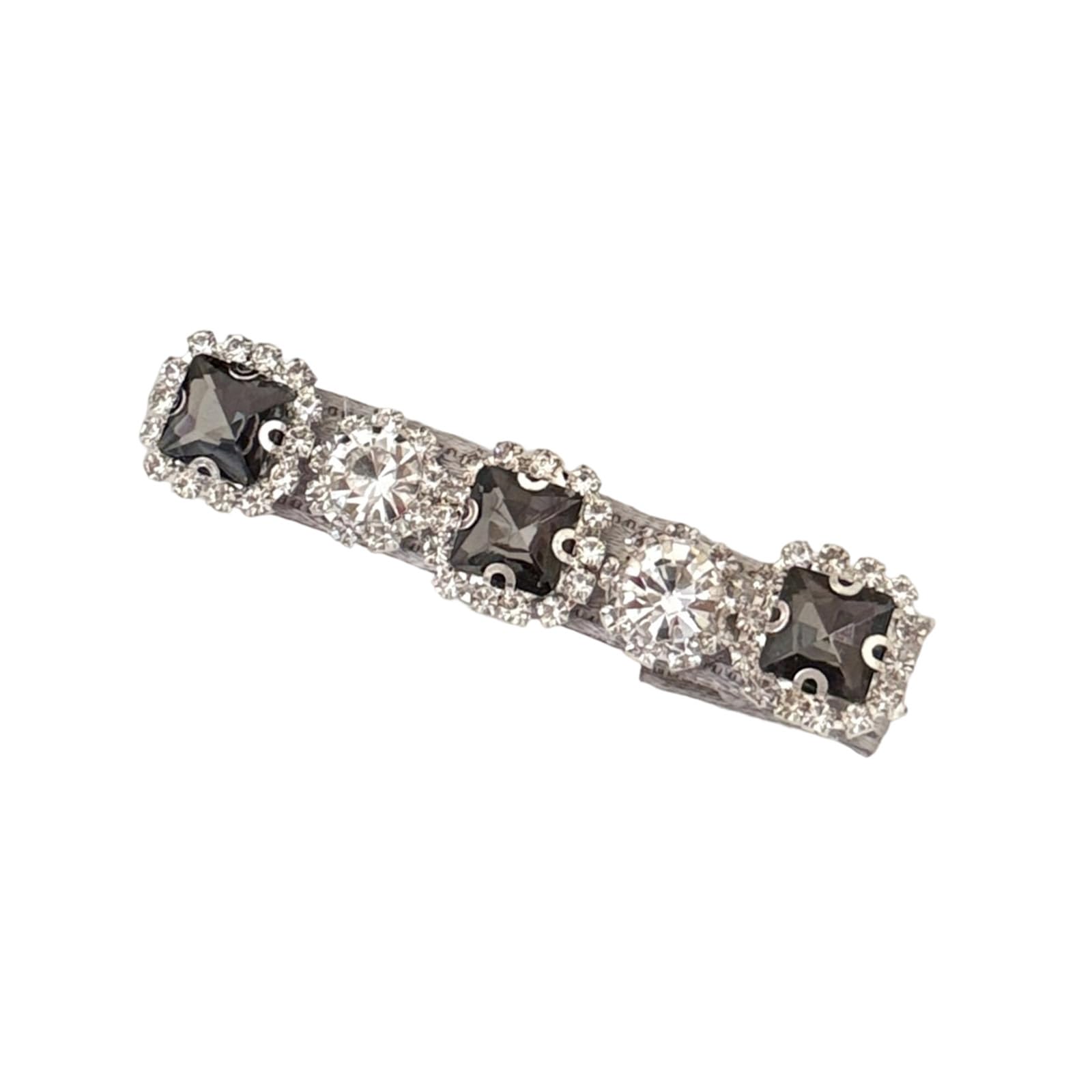 YUXITA Elegant Rhinestones Hair Clip With Secure Accent Multi Purpose Design For Daily Wear And Special Occasion