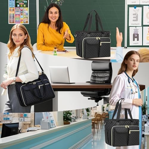 Sac ordinateur femme business chic grand format finitions soignées - 2