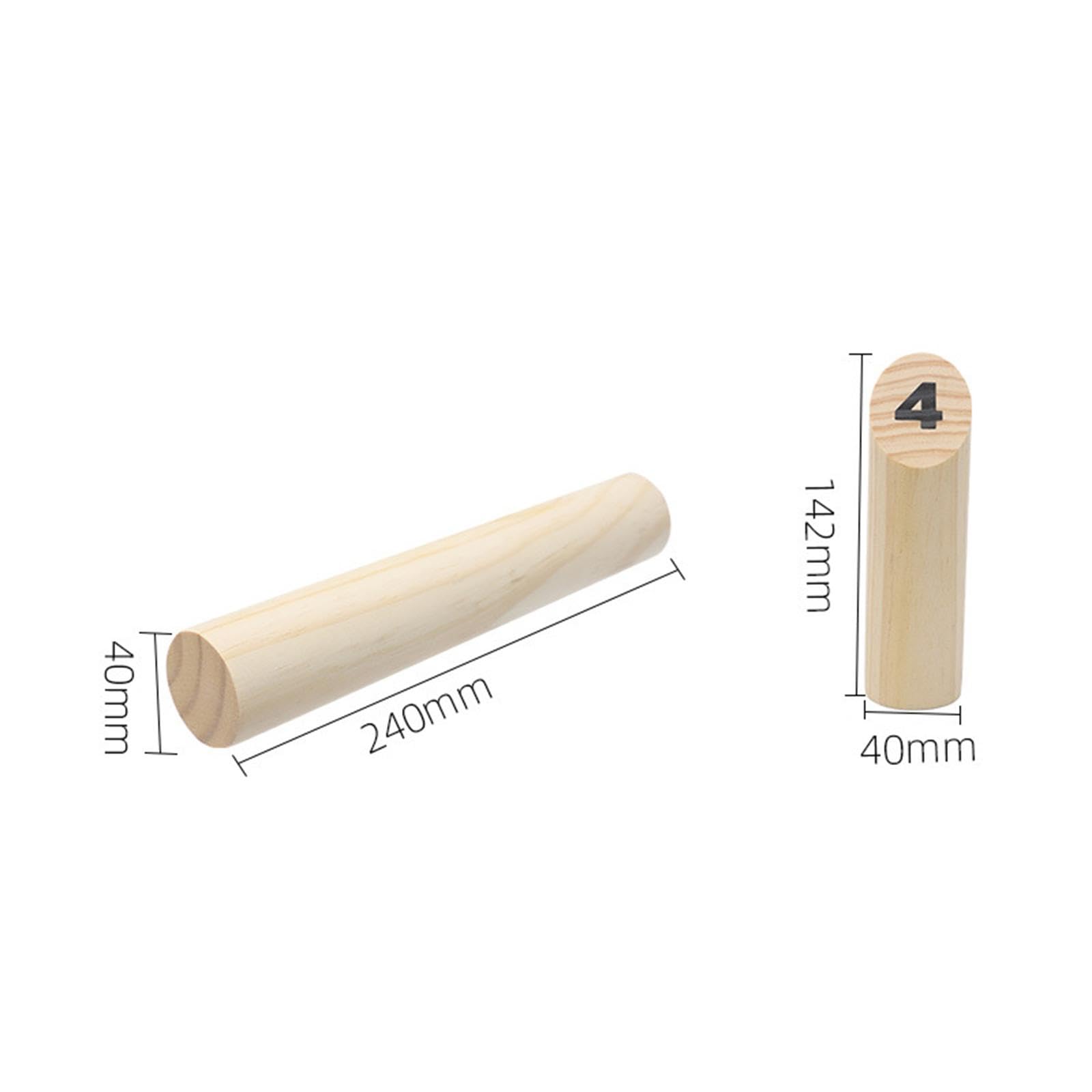 kowaku Jeu de Quilles en Bois avec Bâtonnets de Lancer, Cadeau pour Enfants, Jeu de Jardin