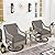TWLEAR Patio Chair Cushions 19 x 19 x 3 Inch, Outdoor Cushions for Patio Furniture, Water Repellent Outdoor Seat Cushions with Straps Garden Sofa Couch Pads, Set of 2, Olefin Dark Grey