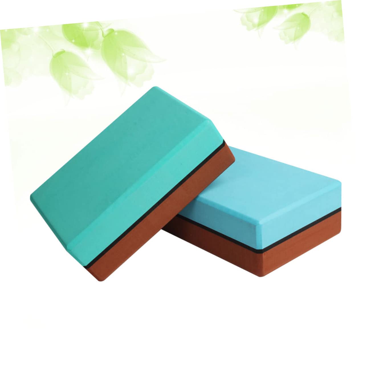 VANZACK Eva Yoga Block Brick Set 2 Pack Lightweight Non-slip Yoga Blocks for Women Pilates Workout Stretching Aid (dark)