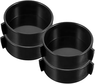 BCOATH 4 Pçs Bandeja De Minhocas Tigela De Água De Tartaruga Prato De Água De Tartaruga Reptilianos Cerâmica Preta Premium Réptil Tigela De Água De Cerâmica Tigela De Réptil De Cerâmica