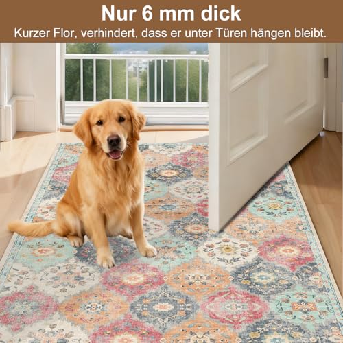 WTHYGB Teppich Läufer Flur, Küchenläufer 80x250cm rutschfest Waschbar – Ansicht 4