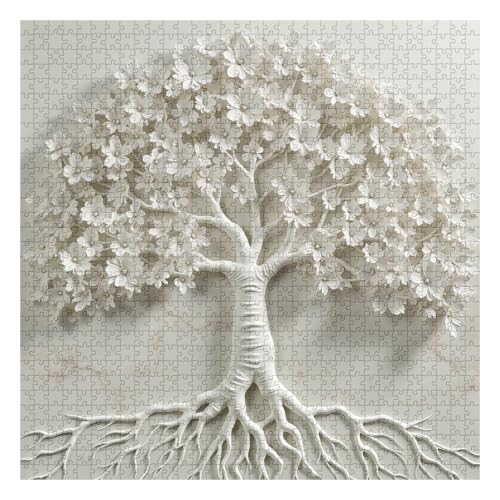 Puzzle Árbol para Adultos 1000 Piezas, Puzzle Floral Árbol de la Vida, Naturaleza Planta para Amantes del Arte miniatura 2