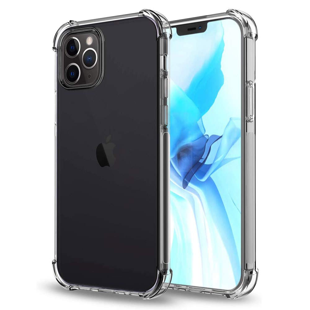 FJCasesShockproof Clear Soft Flexible Case Cover with Bumper Corners for Apple iPhone 12 / Apple iPhone 12 Pro