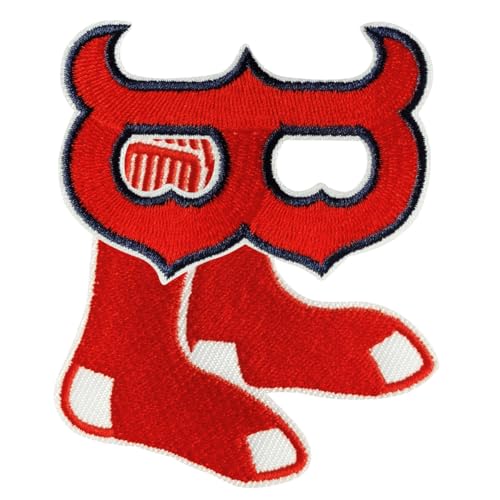 JEFUZH Baseball Patches, Boston Iron on Patches, Embroidered BOS Patches for Hats, T-Shirts, Backpacks, Jeans and More(Boston)