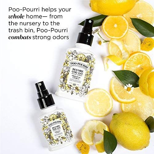 Poo-Pourri Before-You-Go In a Pinch Toilet Spray, Travel Essentials, Original Citrus .34 Fl Oz, Up to 20 Uses, On-The-Go Bathroom Odor Deodorizer with Essential Oils, TSA Approved Size, Lemon Bergamot - 3
