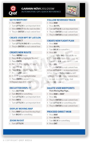 Garmin Nuvi 255/255W Qref Card (Qref GPS Quick Reference)      Cards – February 6, 2009