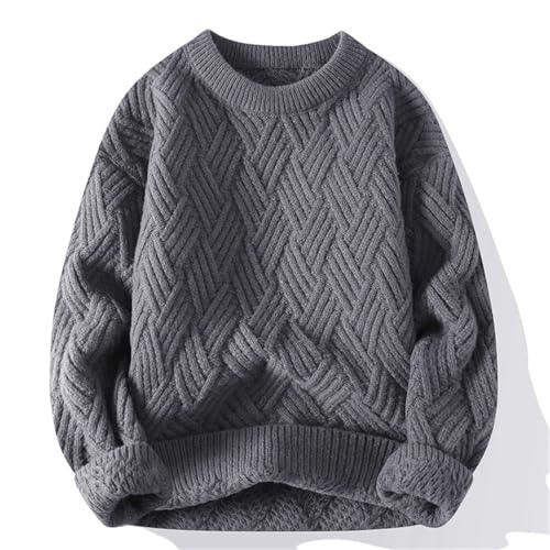 Men Plaid Contrast Sweater Pullover Crew Neck Sweter Korean Style Knit Pullover Sweater3