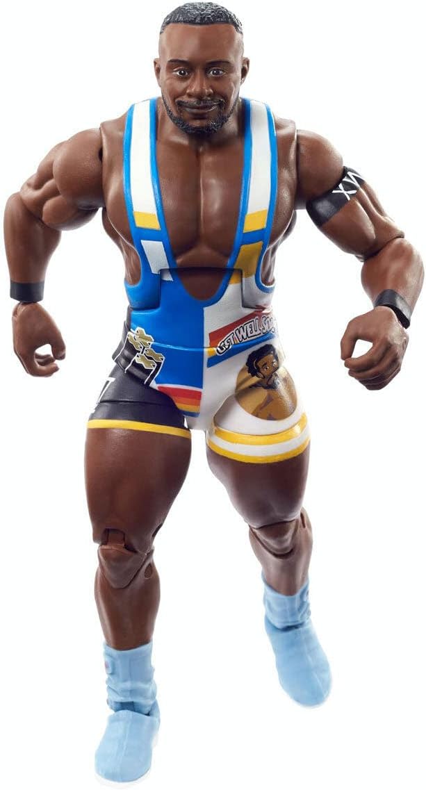WWE Big E Royal Rumble Elite Collection Action Figure with Accessory & Jimmy Hart Build-A-Figure Parts, 6-inch Posable Collectible Gift for WWE Fans Ages 8+, HDD89