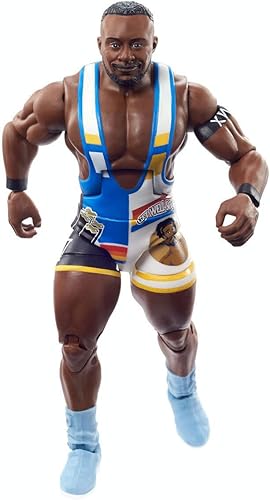 WWE Big E Royal Rumble Elite Collection Figura de acción con accesorio y piezas de Jimmy Hart Build-A-Figure, regalo coleccionable de 6 pulgadas