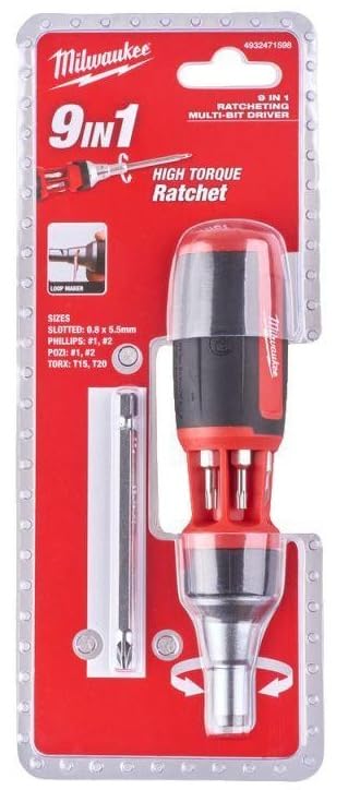 Universal Ratchet Screwdriver 9 in 1 Color E 0 W 0 V Multicoloured One Size, 4932471868
