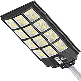 OKPRO S-1152B 1200W Solar Street Lights Outdoor Waterproof, 7000K 120000LM Outdoor LED Street Light