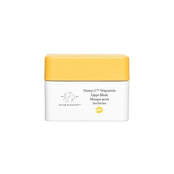 قناع Drunk Elephant Plump-C Tripeptide Lippe - 20 جم/0.7 أونصة - عناية سريرية نظيفة بالبشرة - خالية من القسوة وخالية من الزيوت العطرية والسيليكون والعطور