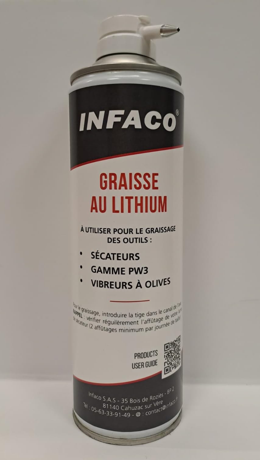GRASSO SPRAY AL LITIO/GRAISSE AU LITHIUM INFACO - CASTELLARI (500 ml)