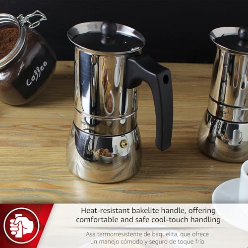 Magefesa Genova Stovetop Espresso Maker, 10 Cups/17 oz, 18/10 Stainless Steel Moka Pot, Italian Greca Coffee Maker, Suitable for Induction by Magefesa - Image 6