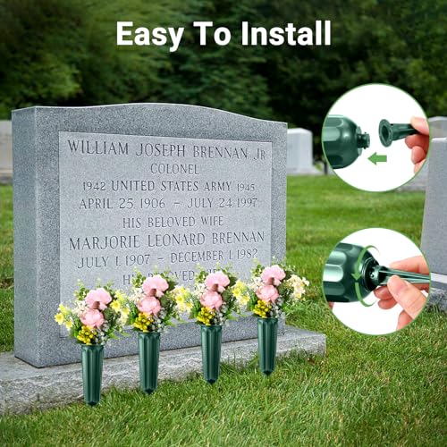 Vases de cimetière avec pointes pour fixer vos fleurs sans risque de chute - 7