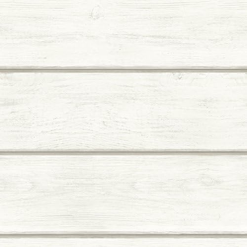Chesapeake 3115-12441 Cassidy Wood Planks Wallpaper, Off-White