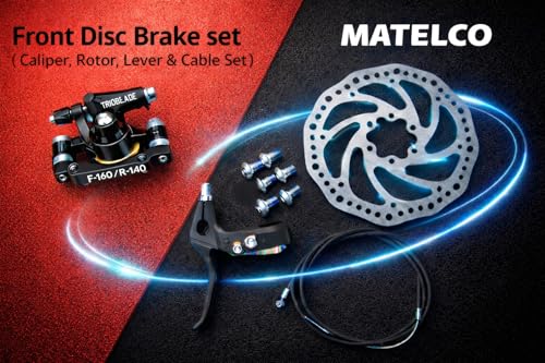 Image of Matelco Bicycle Front Disc Break Set Thradless for All Bikes Cycle Stainless Steel Kit