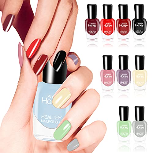 Abitzon Neu Nagellack-Set (10 Flaschen) - Ungiftig, Umweltfreundlich, Einfach Abziehen und Schnell Trockener Nagellack… – Bild 5