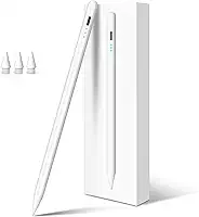 Caneta stylus para iPad 10ª geração, carga rápida em 13 minutos, com rejeição de palma, sensível a inclinação, compatível com iPad 6/7/8/9/10/11, Pro 11'/12,9'/ M4, Air 3/4/5/M2/M3, Mini 5/6