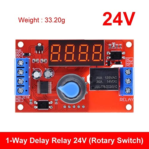 Module de relais temporisé 24V réglable avec encodeur rotatif pour contrôle de cycle LED