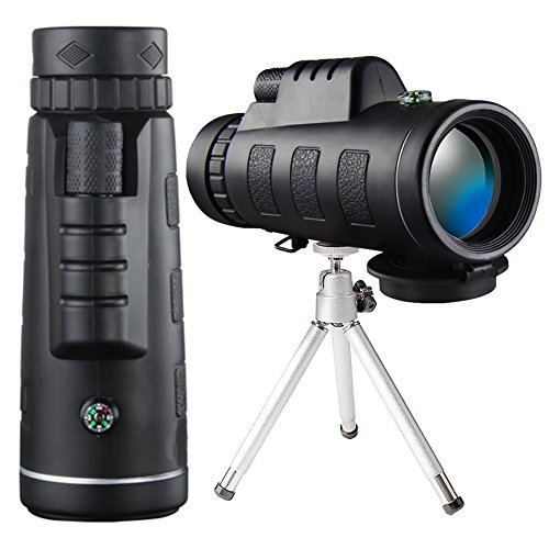 Monocular Telescope, HD Monocular for Bird Watching Adults with Smartphone Holder & Tripod BAK4 Prism for Wildlife Hunting Camping Travelling Wildlife (4060)