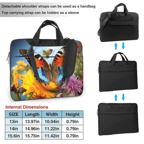 Sacoche ordinateur portable 13-15.6 pouces papillon pour le bureau