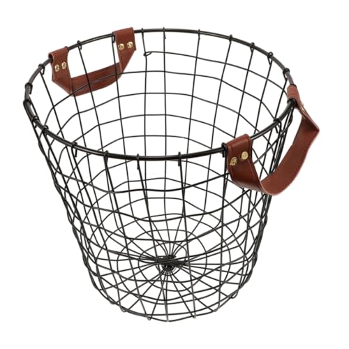 Toyvian Cesta De Leña De Hierro Forjado Leñero Para Exterior Con Cubierta Bolsa De Almacenamiento Para Hojas Soporte Para Leña Para Chimenea Exterior Leñero Pequeño Para Exterior