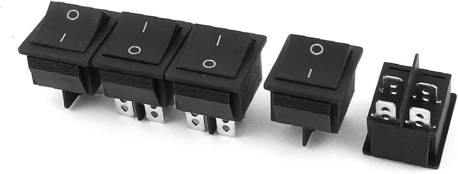 New Lon0167 5 Pcs Featured XW-604 4Pin 2 reliable efficacy Position DPST ON/OFF Rocker Switch AC 250V 16A 125V 20Aideff 6a fd f21