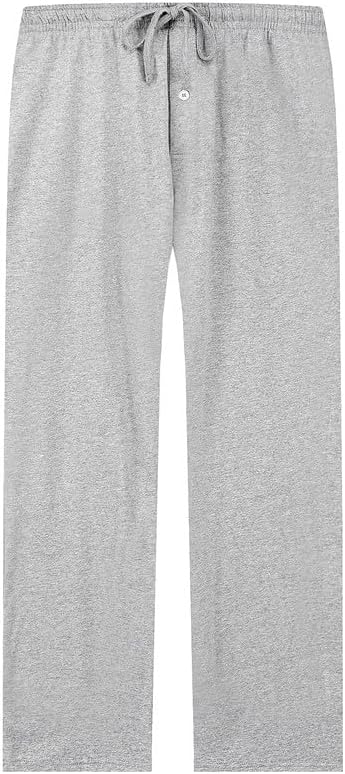 U2SKIIN Mens 100% Cotton Pajama Pants, Lightweight Soft Lounge Pant with Pockets Sleep Pj Bottoms for Men - Image 4