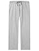 U2SKIIN Mens 100% Cotton Pajama Pants, Lightweight Soft Lounge Pant with Pockets Sleep Pj Bottoms for Men(Light Grey Mel, L)