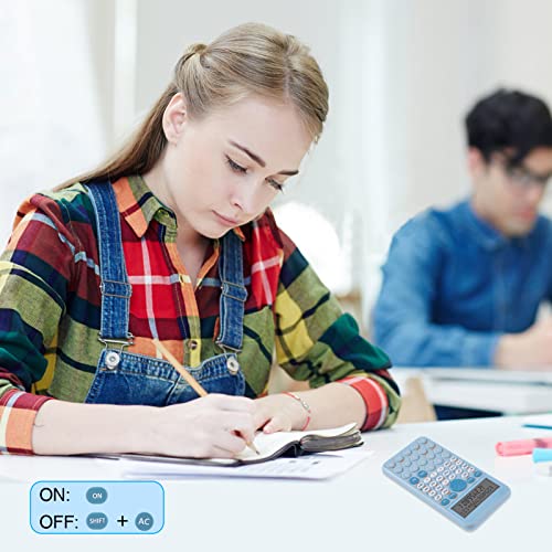 Image of EooCoo Scientific Calculator,Two-Line Display,Cute Desk Accessories,Slim and Portable,Standard Scientific Calculator Suitable for School Office Business Supplies,Primary School to College Student-Blue