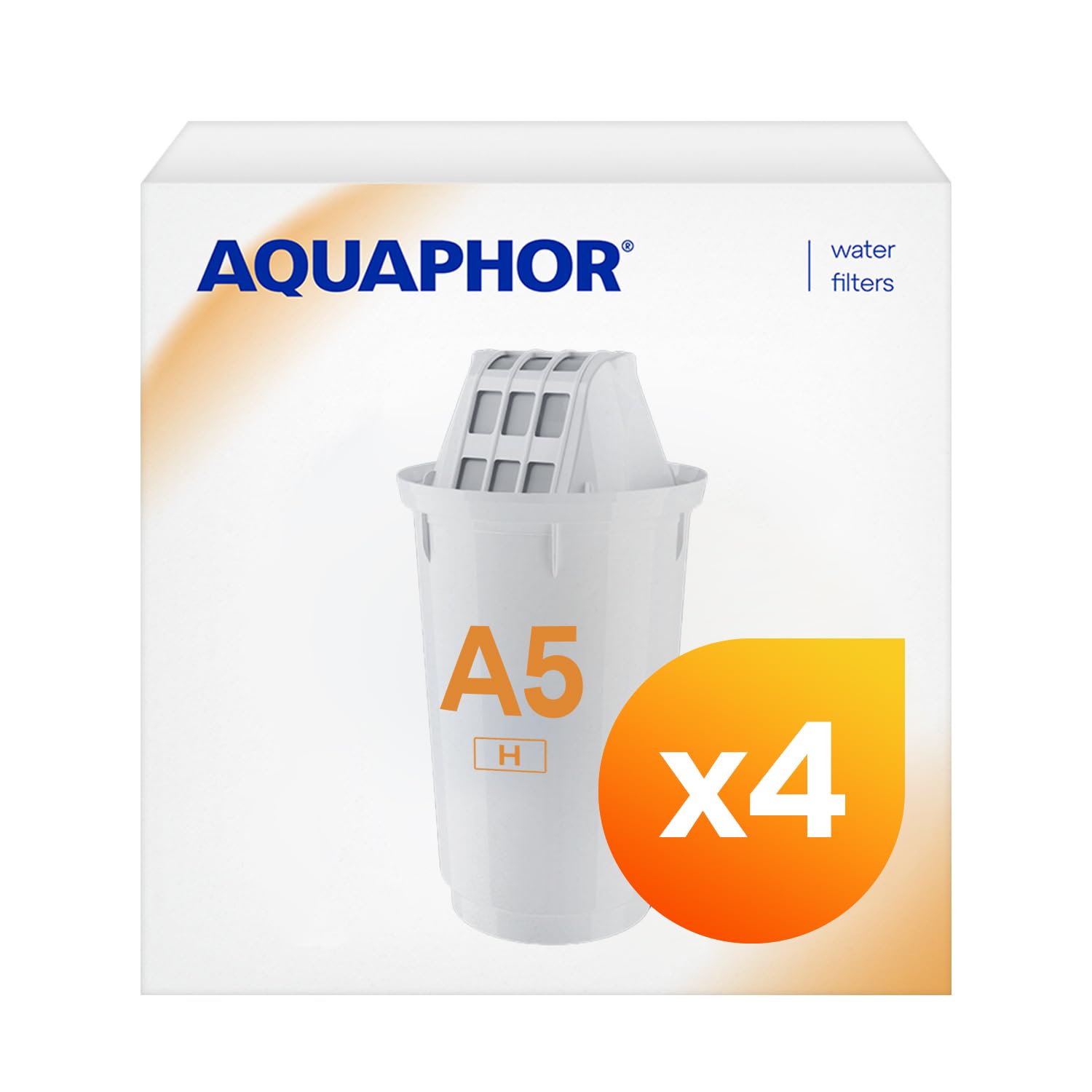 AQUAPHOR Filterkartusche A5 H Pack 4 I Filtert Kalk & Chlor sowie Schwermetalle & andere Stoffe I 350l klares & leckeres Wasser I Mit AQUALEN Technologie I Für besseres Essen & Trinken