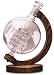 Whiskey Decanter with Ship Inside - Etched Globe Decanter for Alcohol, Bourbon, Scotch etc - Alcohol Gift for Groomsmen Gifts for Wedding or Housewarming Gift for Men & Women - 1000ml