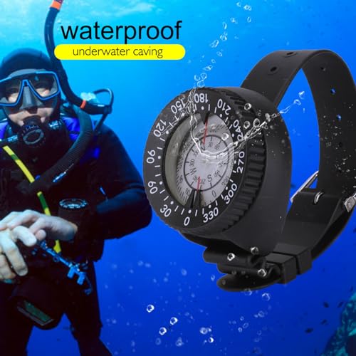 Brújula de muñeca impermeable para buceo nocturno y submarino miniatura 2