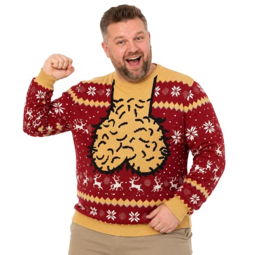 Ugly Christmas Sweater Santa Costume 3D Hairy Body Custom Sweatshirt - image 2