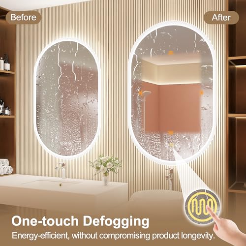 24x36-LED-Bathroom-Mirror-with-Lights-Wall-Mounted-with-Bluetooth-Speaker-Anti-Fog-3-Color-Temperature-Dimmable-Brightness-IP65-Waterproof-Tempered-Glass-Frontlit-Backlit-Oval