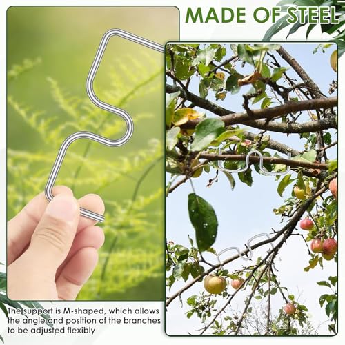 MEISHANG Astspreizer für Obstbäume,30 Stück Astzieher Metall,14.5/11.5/9CM je 10,zweigspreizer,Baumstütze für Obstbäume,Bonsai,Schräge Bäume,Baum,Tomatenhaken,Robuster Tomaten Haken